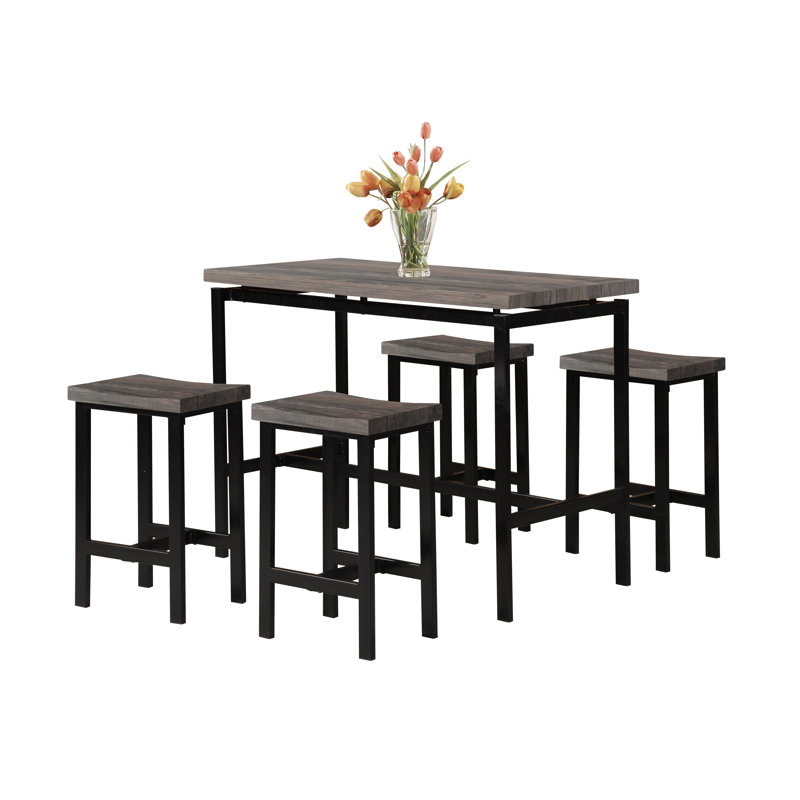 Wrought Studio Denzel 5 Piece Counter Height Breakfast Nook Dining Set